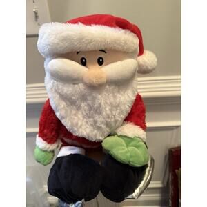 Animal Adventure Santa Plush 2017 Christmas Stuffed Toy Red Green Black 18”